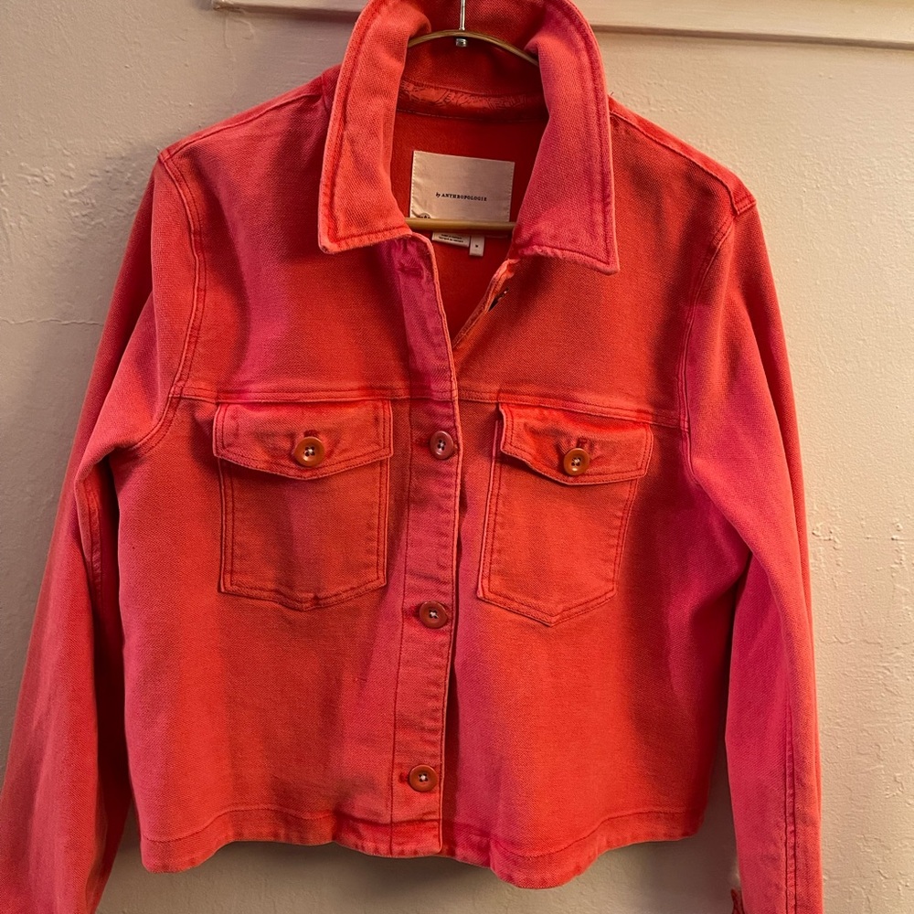 Anthropologie cropped swing jacket